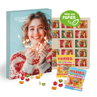 Adventskalender, Haribo Fruchtgummi, Inlay aus Papier