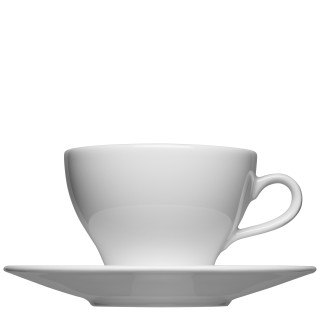 Milchkaffeetasse mit Untertasse