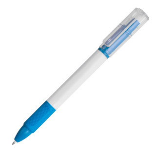 Kugelschreiber mit Textmarker Lens, blau