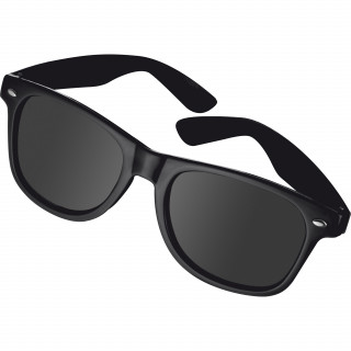 Sonnenbrille aus Kunststoff im Nerdlook, UV 400 Schutz, schwarz