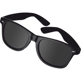 Sonnenbrille aus Kunststoff im Nerdlook, UV 400 Schutz GIANNA, schwarz