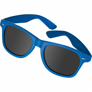 Sonnenbrille aus Kunststoff im Nerdlook, UV 400 Schutz, blau