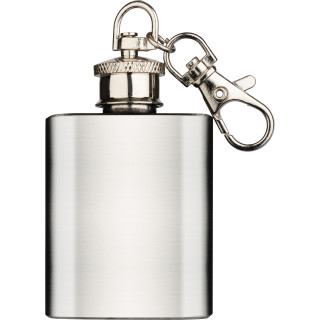 ZORR Flachmann Schlüsselanhänger 1OZ/28,3 ml , chrome gebürstet