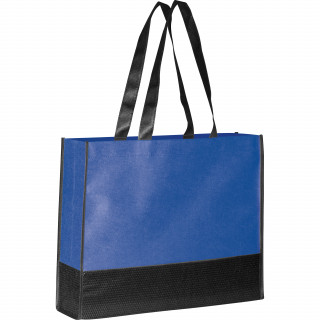 Faltbare Non Woven Einkaufstasche, 2 farbig, blau