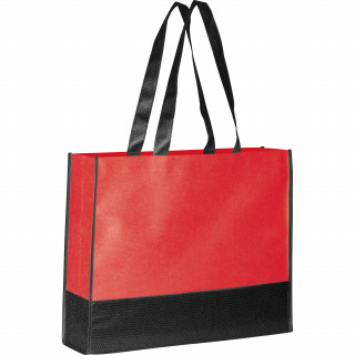 Faltbare Non Woven Einkaufstasche, 2 farbig, rot