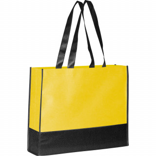 Faltbare Non Woven Einkaufstasche, 2 farbig, gelb