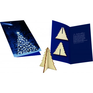 Weihnachtskarte Wintertanne, ohne Kuvert