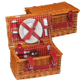 Picknickkorb für 2 Personen, braun