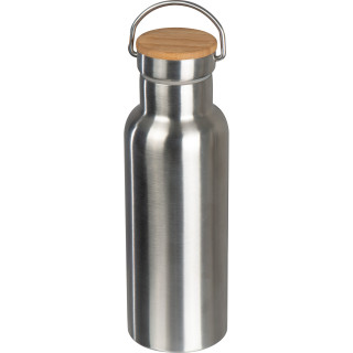 Vakuum Isolierflasche aus Edelstahl, 500 ml EDOARDO, grau