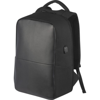 Hochwertiger Rucksack mit USB Anschluss, schwarz