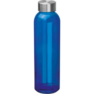 Trinkflasche aus Glas, 500ml EUGEN, blau