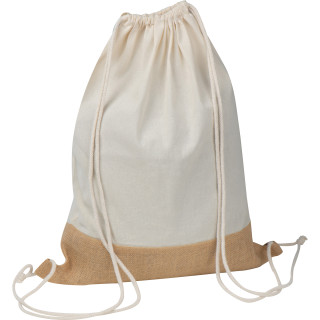 Oeko-Tex® STANDARD 100 zertifizierte Gymbag mit Juteboden, weiss