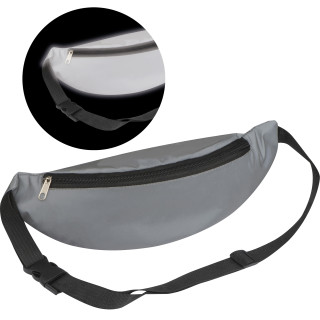 Reflektierende Gürteltasche aus Polyester, grau