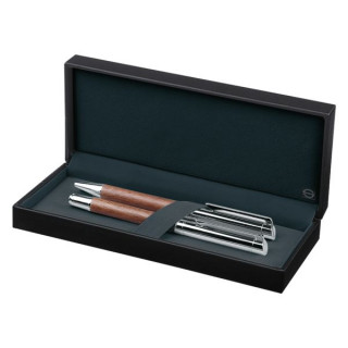 roubill Tizio Set (Drehkugelschreiber+ Füllhalter), silber