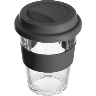Becher aus Glas, 300ml, schwarz