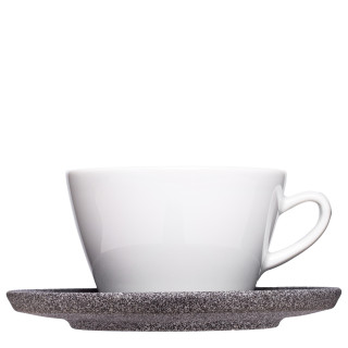 Cappuccinotasse mit Untertasse "Granitporzellan"