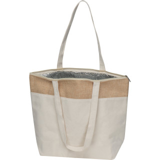 Kühltasche aus Baumwolle und Jute CARMELA, beige