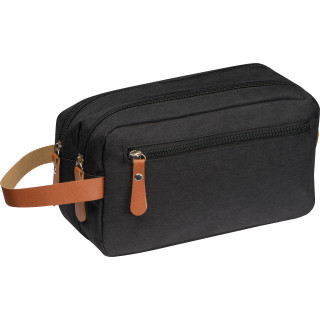 Kosmetiktasche aus Polyester, schwarz