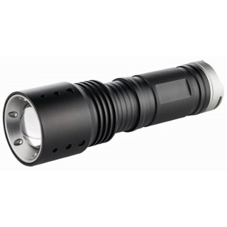Metmaxx® LED MegaBeam Taschenlampe "PowerFocus10W", schwarz, silber