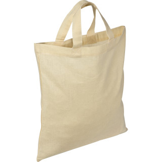 Baumwolltasche mit kurzen Henkeln, weiss