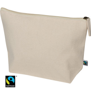 Fairtrade Kulturtasche aus Baumwolle, beige
