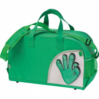 Sporttasche aus Mikrofaser im Smilehands Design, grün