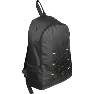 Rucksack aus recyceltem Polyester, schwarz