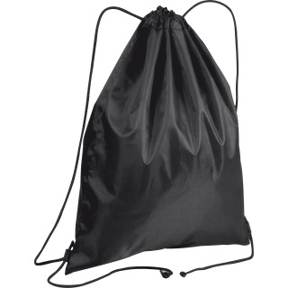 Gymbag aus recyceltem Polyester, schwarz