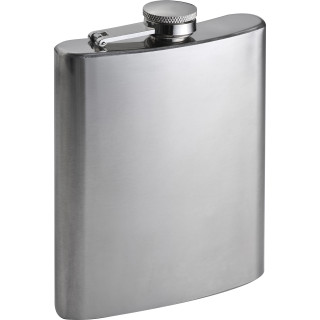 Flachmann aus Edelstahl, 237ml, grau