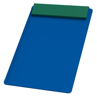 Klemmbrett DIN A4 "Alpha", blau, grün