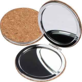 Kork Taschenspiegel  ORNELLA, beige