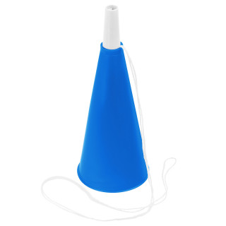 Fan-Horn, blau, weiß