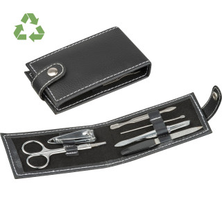 7-teiliges Manikürset im Etui, schwarz