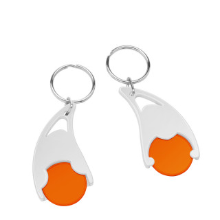 Chiphalter mit  1€-Chip "Epsilon", orange, weiß