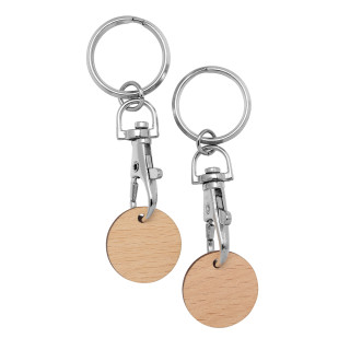 Metall-Karabinerhaken "Kappa", silber, beige