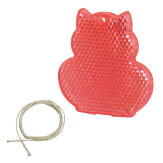 Sicherheitsreflektor "Katze", rot-transparent