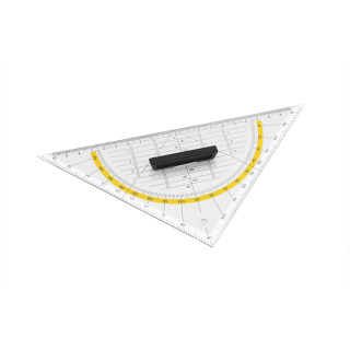 Geodreieck "BIG", transparent, gelb