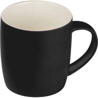 Tasse aus Porzellan, außen gummiert, 300ml ULF, schwarz