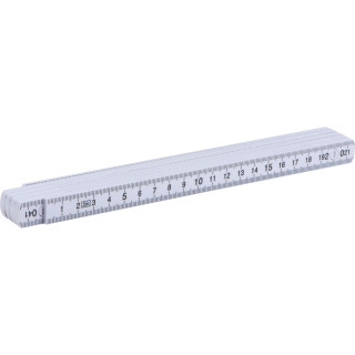 Zollstock 2m aus Kunststoff, weiss