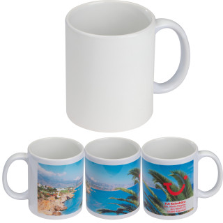 Sublimationstasse, 300ml SALVADOR, weiss