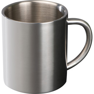 Vakuum Tasse aus Edelstahl, 300ml, grau