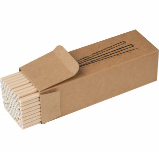 100er Set Trinkhalme aus Papier, braun