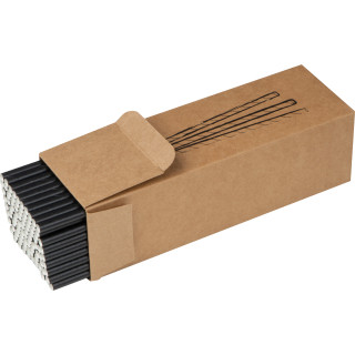100er Set Trinkhalme aus Papier, schwarz