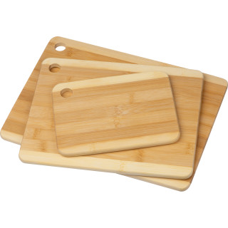 3er Set Bambus Schneidebretter CHARITY, beige