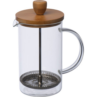 Kaffee- oder Teezubereiter aus Glas, transparent