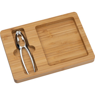 Nussknacker mit Bambusschale, beige