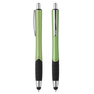 Touchscreen-Druckkugelschreiber "Atlas", hellgrün, schwarz