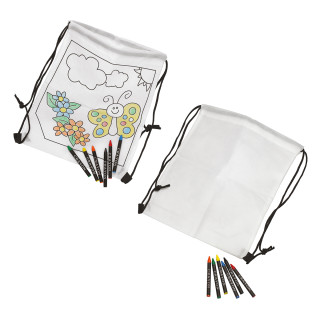 Beutel-Set zum Bemalen, weiß