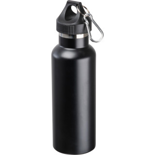 Vakuum Trinkflasche mit Karabiner, 500ml NICOLAS, schwarz
