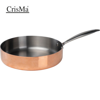 CrisMa Induktionsbratpfanne mit hohem Rand  BERTHA, kupfer